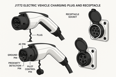 j1772 plug and j1772 receptacle